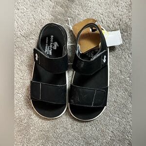 See Kai Run Black Kids' Adjustable Velcro Sandals